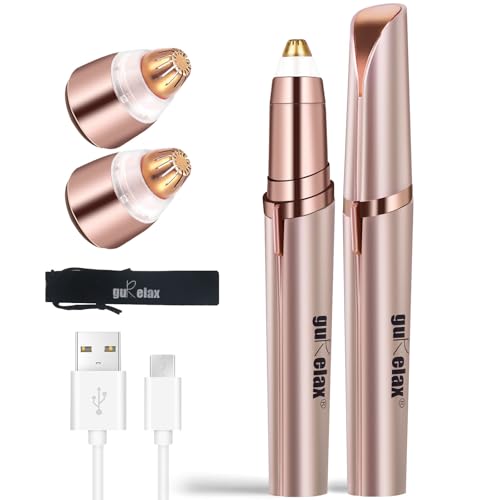gurelax Rechargeable Eyebrow Trimmer & Painless Facial Hair Remover