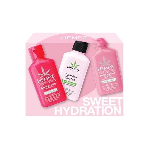 Hempz Pretty & Pink Mini Lotion Set - 3 Pack of Hydrating Moisturizers