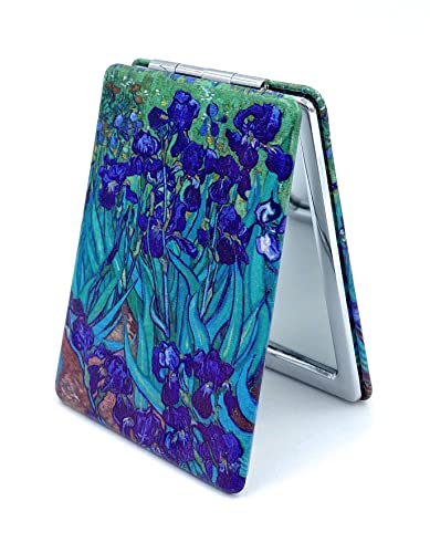 Portable Foldable Rectangular Mirror with Van Gogh Art Print