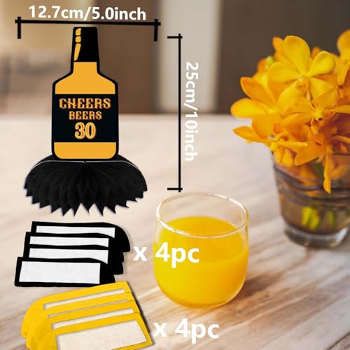 30th Birthday Honeycomb Centerpieces - Oktoberfest Theme Decorations