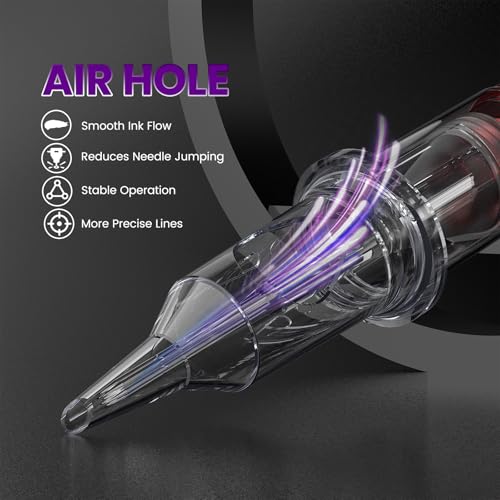 Wormhole Tattoo Cartridge Needles 20pcs Mixed Sizes RL & RM for Tattoo Pen