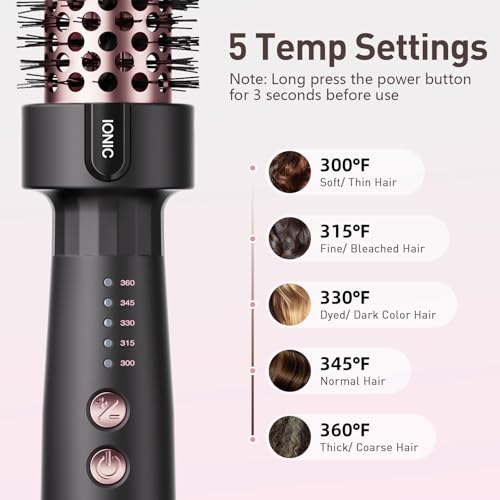 Tresses Touch 1.25 Inch Thermal Curling Brush - Ceramic Ionic Hot Styler
