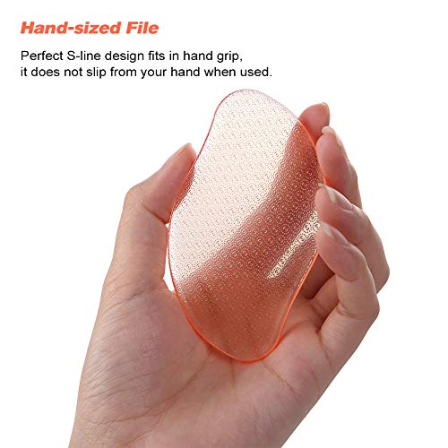 BEZOX Glass Foot File Callus Remover Orange Nano Technology Pedicure Rasp