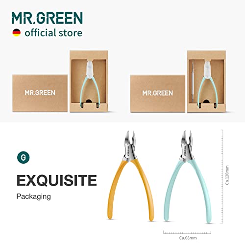 MR.GREEN Professional Toenail Clipper for Ingrown Nails - Green & Remover