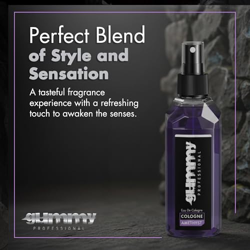 Gummy Amethyste Eau de Cologne for Men 400ML - Classic Barber After Shave, Refreshing Floral Powdery Fragrance
