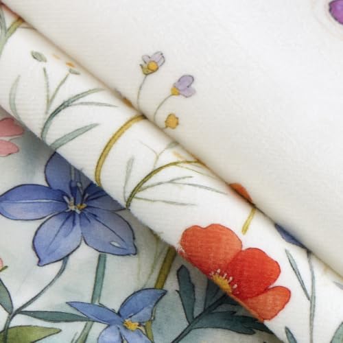 Colorful Butterfly Floral Velvet Pillow Covers, 18x18, 4-Pack