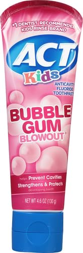 ACT Kids Anticavity Fluoride Toothpaste - Bubble Gum 4.6 oz (2-Pack)