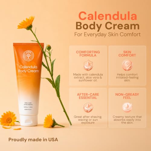 L'EUDINE Calendula Body Cream 4fl oz - Acne, Scars & Wrinkles Repair