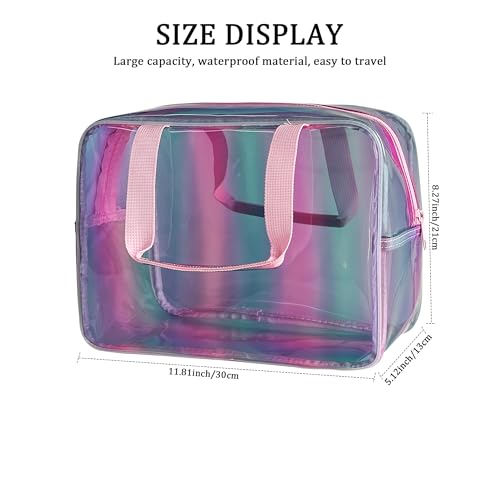 TotePrint Iridescent Waterproof TPU Travel Toiletry Bag Set (2-Piece)