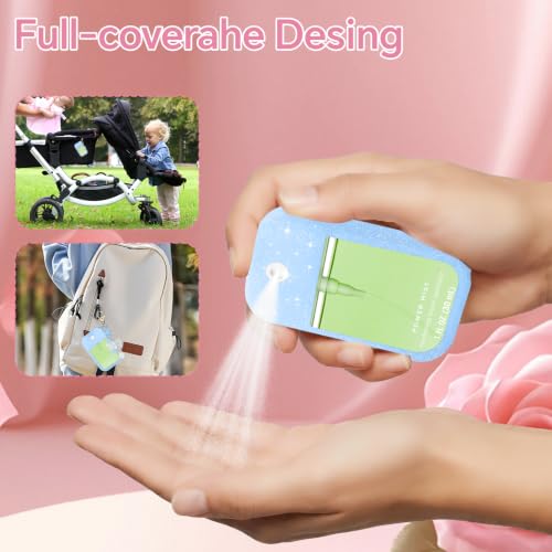QIOFEARTH 5PCS Silicone Case for Touchland Hand Sanitizer Spray with Bow Keychain