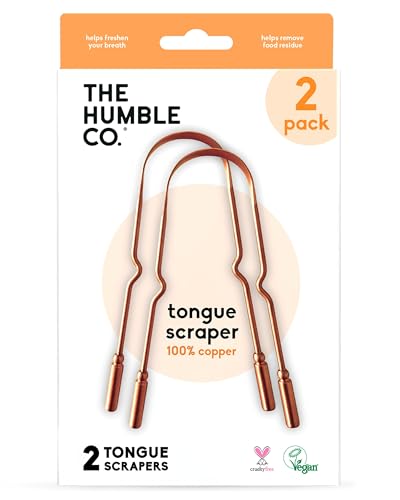 Copper Tongue Scraper (2 Pack) - Eco-Friendly Bad Breath Treatment