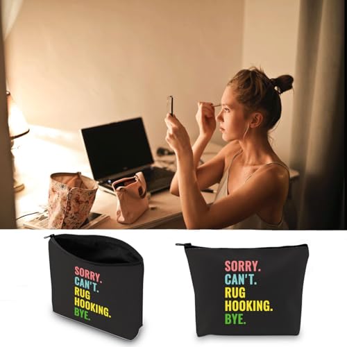 Sorry Can't Rug Hooking Bye Cosmetic Bag - Funny Craft Lover Pouch