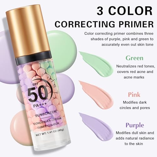 Color Correcting Face Primer with SPF 50 - Hydrating & Oil Control