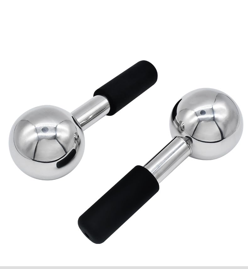 Betyura Ice Globes for Face & Eyes - Black Stainless Steel Cryo Sticks