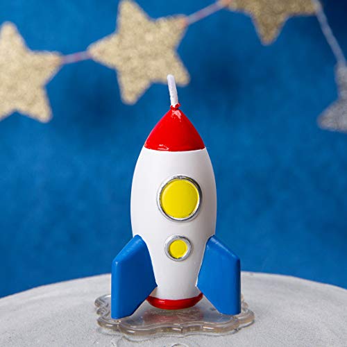 Rocket Birthday Candle - Outer Space Theme for Kids' Parties
