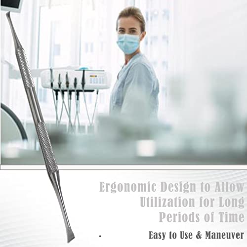 Stainless Steel Dental Tartar Scraper Tool - Double Ended Plaque Remover, 6.5 Inch