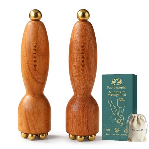 Papipapiqiao Copper Bead Eye Roller & Facial Massage Tool Set (2 Pack)