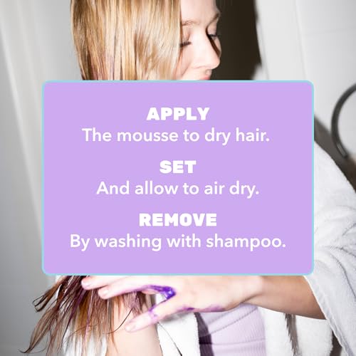 Brite One-Day Pastel Purple Hair Color Mousse - Temporary, Mess-Free Hair Dye for Light Hair