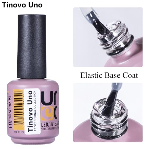Tinovo Uno Strong Rubber Base Gel - Long Lasting Clear Nail Coat