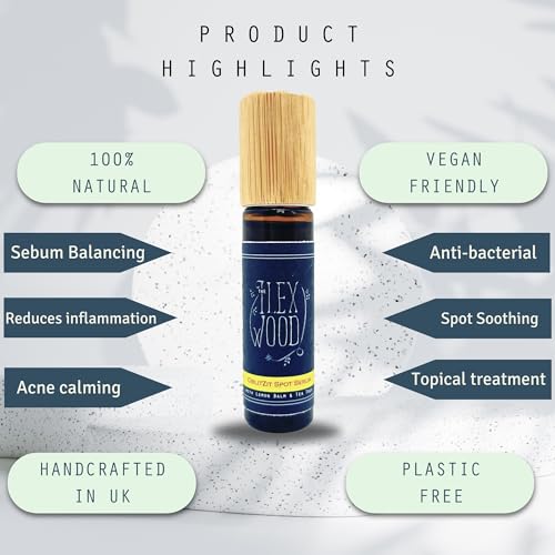 The Ilex Wood Spot Soothing Serum - Tea Tree & Lemon Balm Blemish Treatment, 0.34 Fl Oz