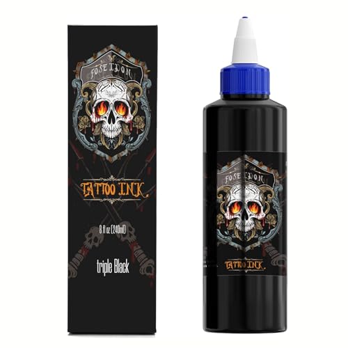 Vidattx Poseidon Premium Black Tattoo Ink - 8oz Professional Vegan Pigment