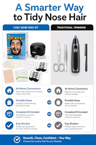 Nose Hair Removal Kit with Wax Beads & Safe Applicator for Men & Women