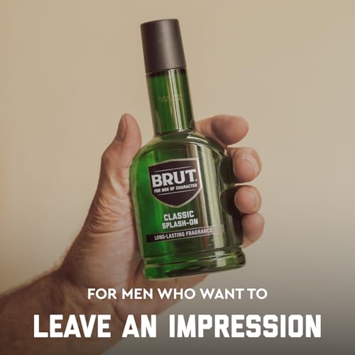 Brut Splash-On Original Cologne for Men - Long Lasting Fragrance