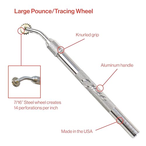 Excel Blades 7/16" Pounce Wheel - USA Made Serrated Tracing Tool