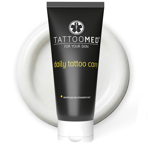 TattooMed Daily Tattoo Care with UV Protection - 100ml Vegan Aftercare for Vibrant Tattoos