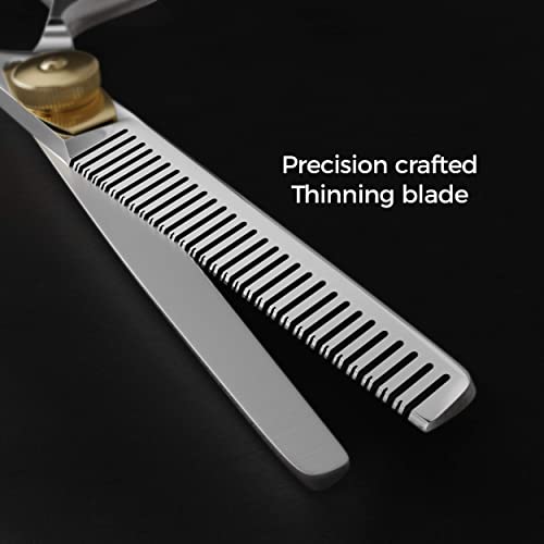 Suvorna 6.5” Polished Steel Thinning Shears for Hair Cutting