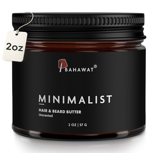 BAHAWAT Unscented Hair & Beard Butter - Leave-in Conditioner, 2 oz