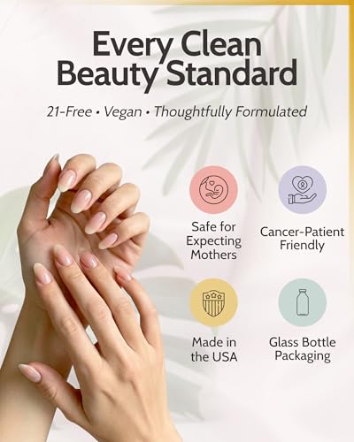 Karma Organic 2-in-1 Base & Top Coat Nail Polish, Clear - Strengthens & Protects