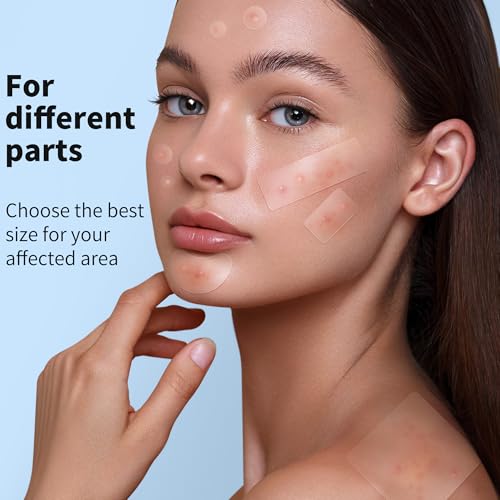 Daolyo 8 Sizes 400 Counts Hydrocolloid Pimple Patches for Face & Body - Large & Small Acne Spot Cover