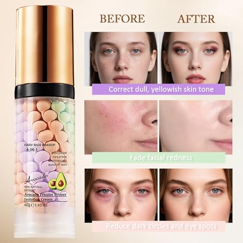 4-in-1 Avocado Makeup Primer – Color Correcting & Hydrating