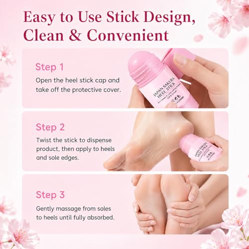 Sakura Foot Balm Stick - Moisturizing Shea Butter & Aloe Vera
