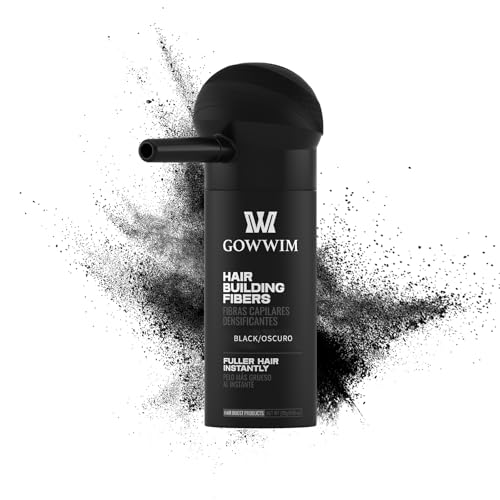 Gowwim Black Hair Fibers Spray Kit - Instant Thinning Hair Solution, 0.98oz, for Men & Women
