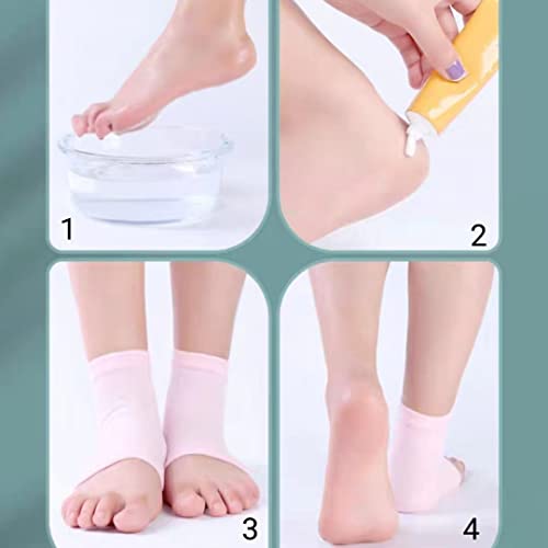 YSAFAI 8 Pairs Toeless Moisturizing Socks for Cracked Heels