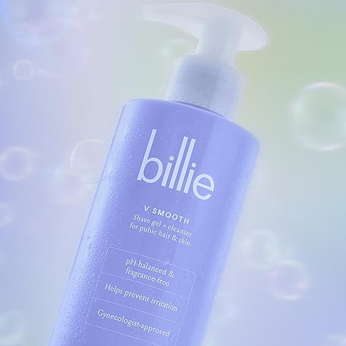 Billie V Smooth Shave Gel for Women - Fragrance Free, 6.5 Fl Oz