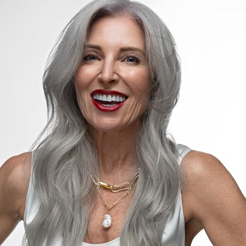 AGE Beautiful Brightening Shampoo for Silver & Gray Hair - Clarifying Wash with CoQ10 & Charcoal, Sulfate-Free, Color-Safe, Brightening & Brassy Tone Removal - Brightening Wash