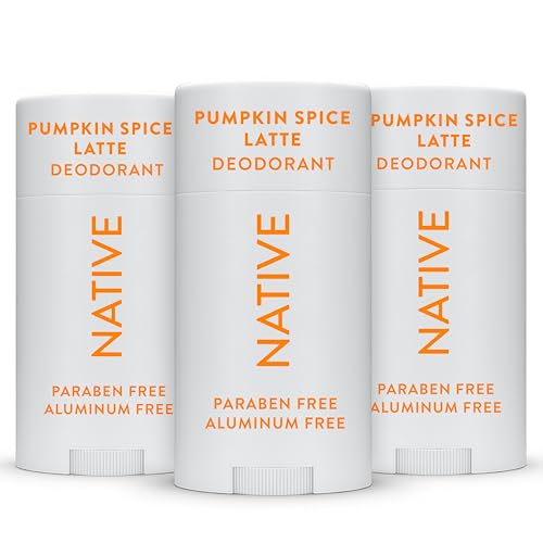 Native Pumpkin Spice Deodorant 3 Pack - 72-Hour Odor Control, Aluminum-Free, Vegan & Cruelty-Free