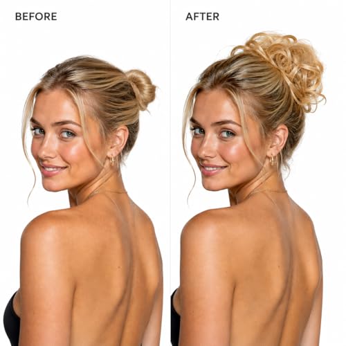 CAISHA Blonde Mix Synthetic Hair Bun Chignon G30B - Heat-Resistant & Washable