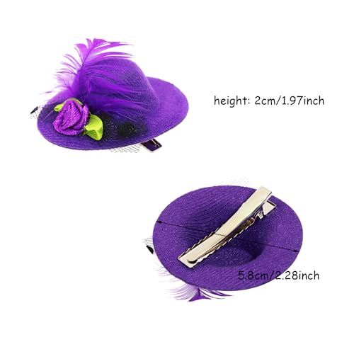 PENTA ANGEL Mini Hat Clip 6Pcs Small Tea Party Top Fascinator Hair