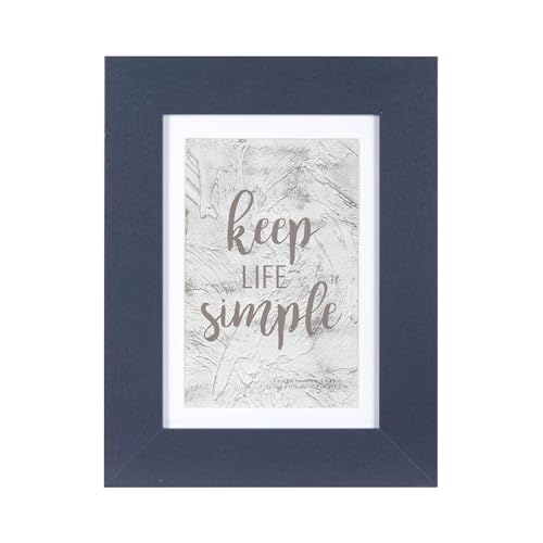 Navy Blue 5x7 Picture Frame Set of 3 - Wooden Frames for 4x6 or 5x7 Photos
