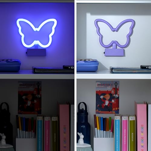 Magnetic Butterfly Neon LED Night Light for Kids & Decor
