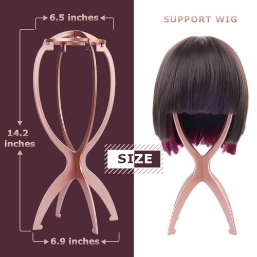 Dreamlover 14.2 Inch Wig Stand - Rose Gold Finish, Pack of 3