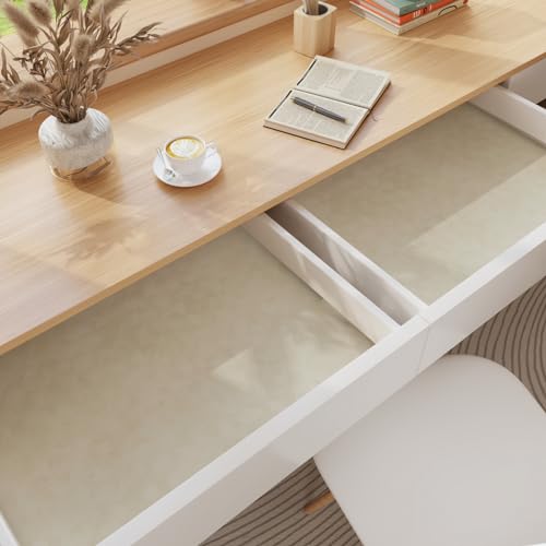 Beige Felt Drawer Liner 12" x 80" Self-Adhesive Velvet Flocking