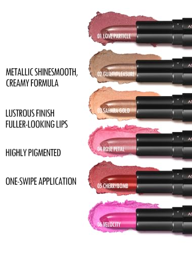 Anglicolor 6-Piece Metallic Glitter Lipstick Set - Nourishing, High Pigment Lip Colors
