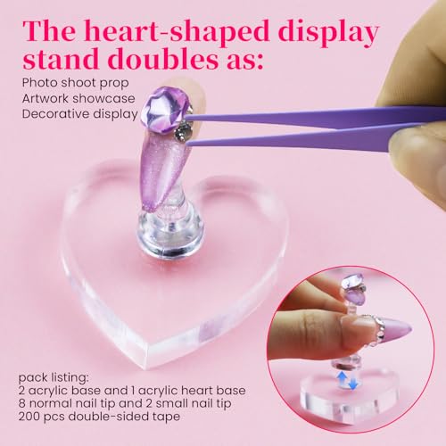 Magnetic Nail Stand for Press Ons - Extra-High Nail Art Painting Holder Kit