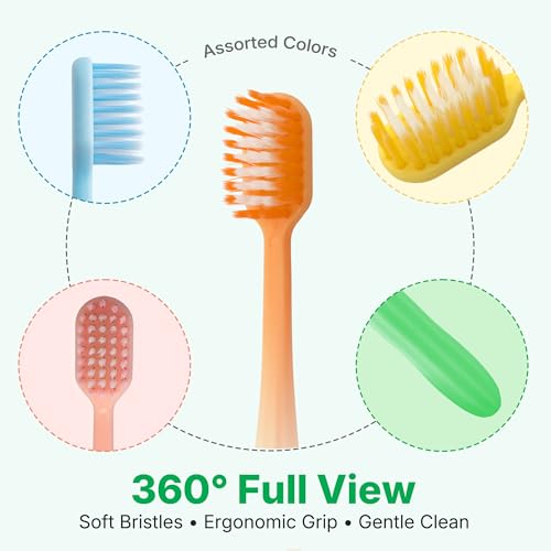 Fresings 50-Pack Disposable Toothbrushes with Fluoride-Free Toothpaste