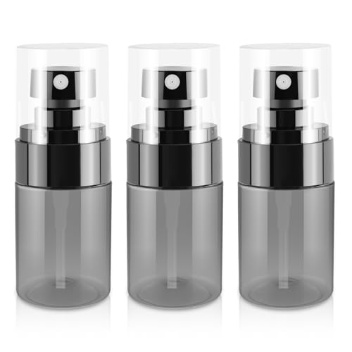 GIVITASOT 1oz Black Spray Bottles - Fine Mist, 3-Pack for Travel